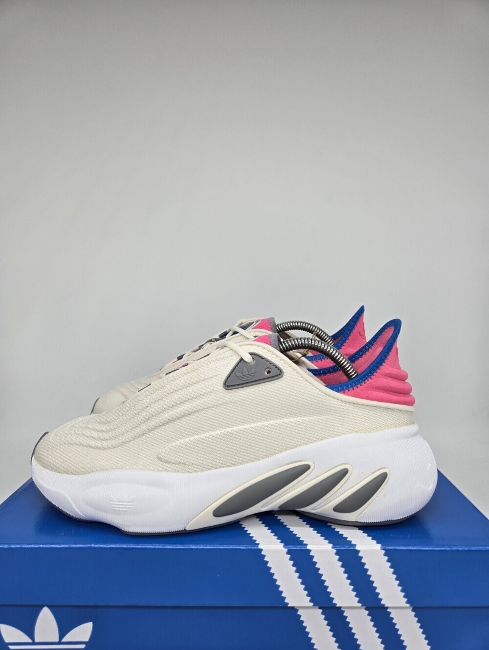 Adidas Women's adiFOM SLTN HP6488 Cream Pink White Running Shoes Size 8.5